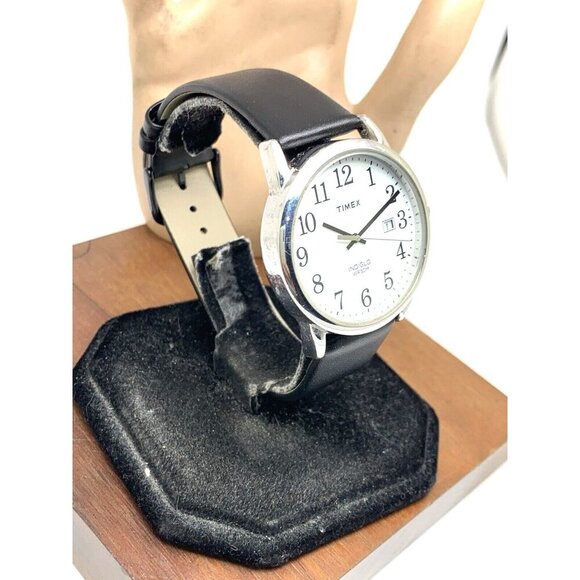 Timex Men's Watch TW2P75600 Quartz Indiglo White Dial Black Leather Band 38mm - Picture 14 of 14